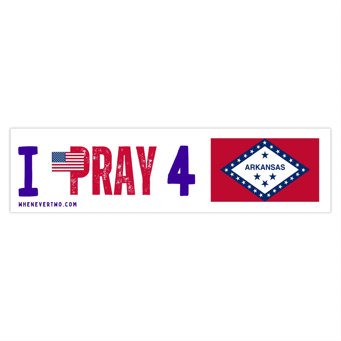 Arkansas - I Pray - Bumper Sticker - Large