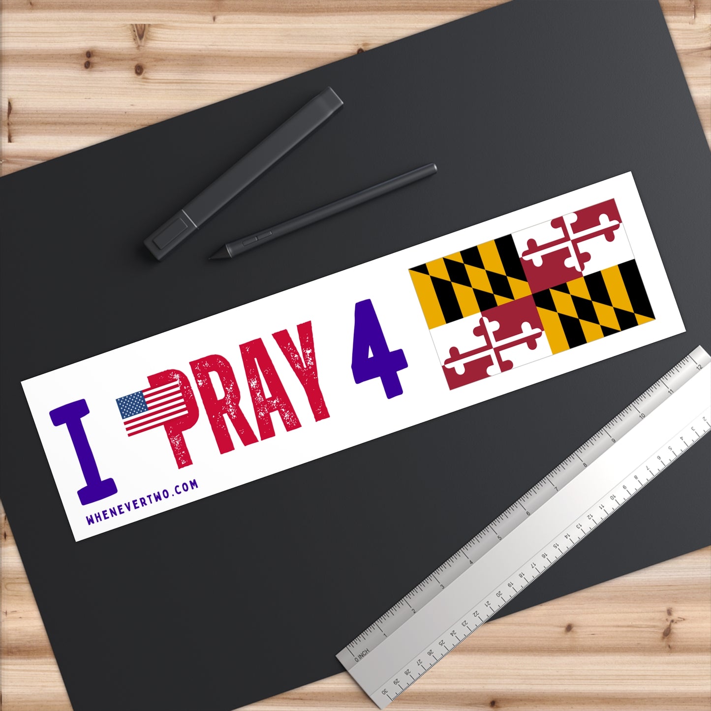 Maryland - I Pray - Bumper Sticker - Large