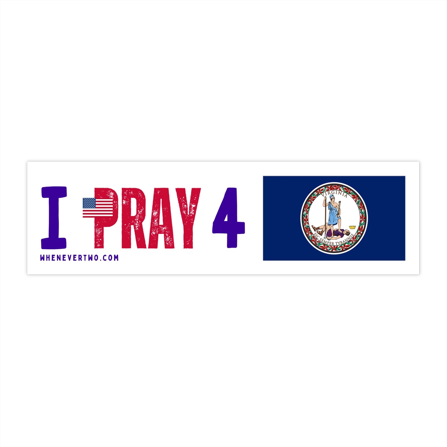 Virginia - I Pray - Bumper Sticker - Regular