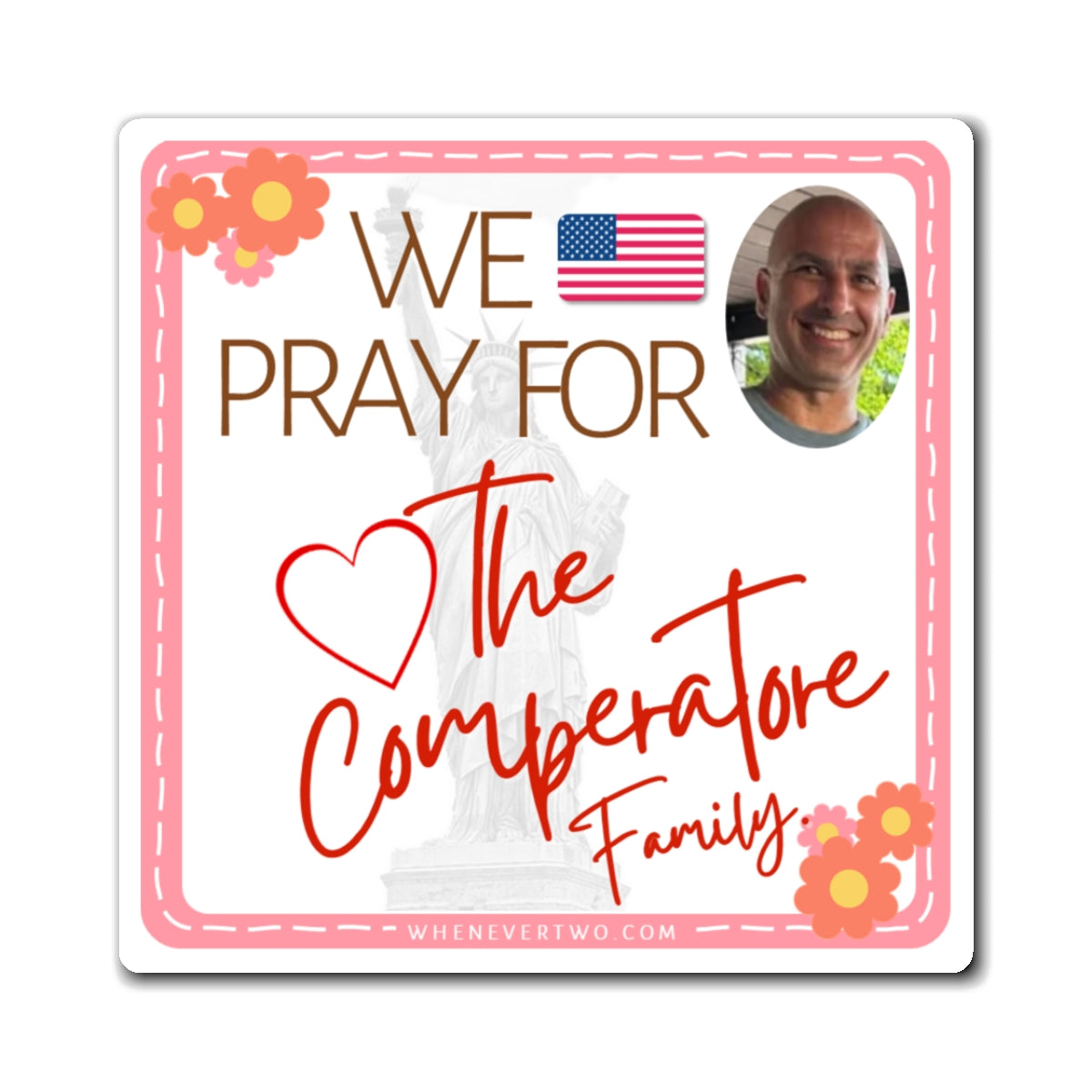 Corie Comperatore RIP - Families Of The Fallen - The Girl Cave Magnet - 3''