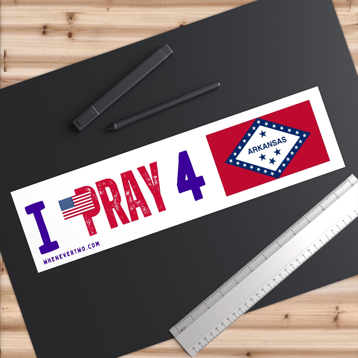 Arkansas - I Pray - Bumper Sticker - Large