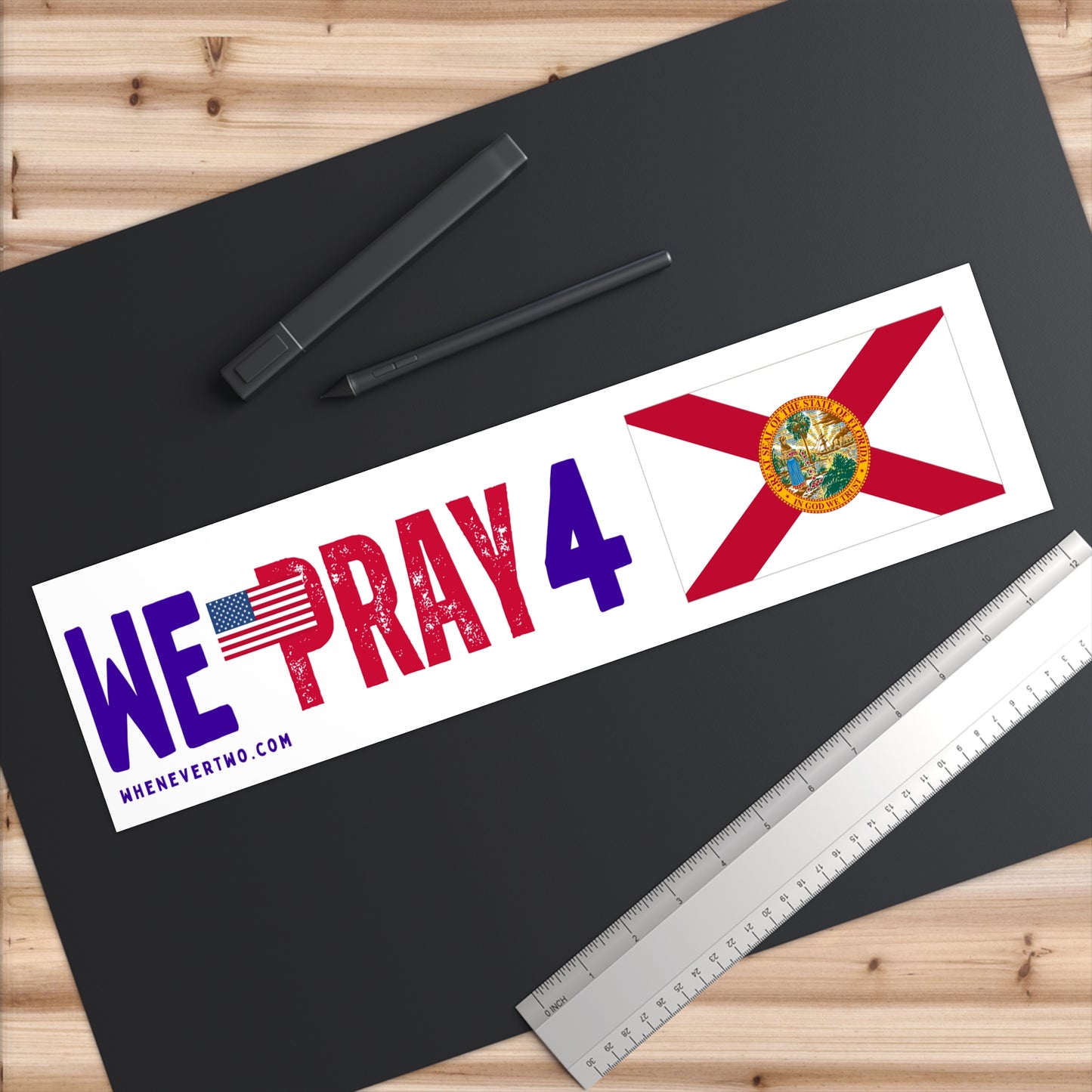 Florida - We Pray - Bumper Sticker - Large