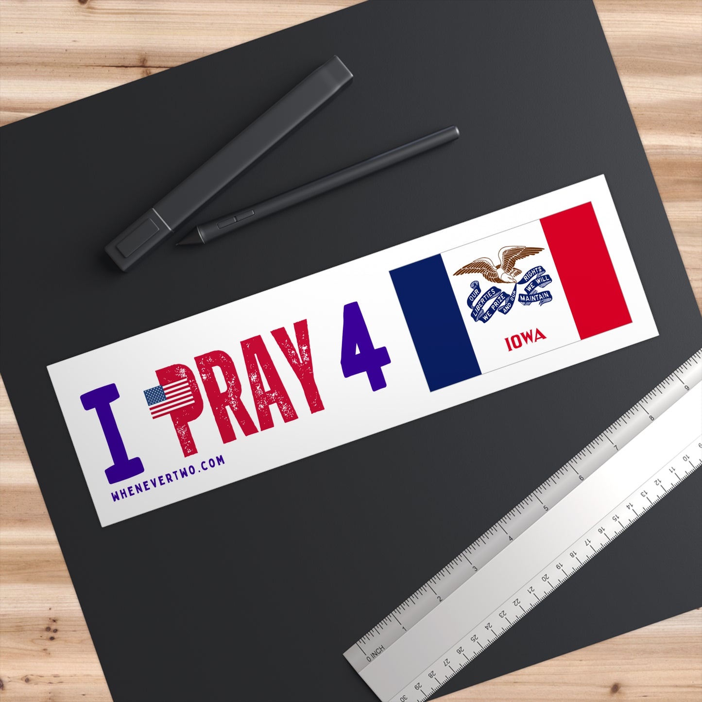 Iowa - I Pray - Bumper Sticker - Regular