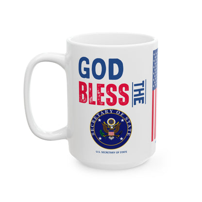 State - Cabinet - God Bless -  Mug - 15 oz