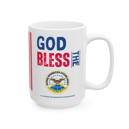 U.S. Defense Information Systems Agency - Major Agencies - God Bless - Mug - 15 oz