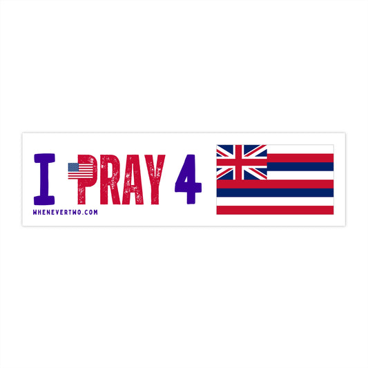 Hawaii - I Pray - Bumper Sticker - Regular
