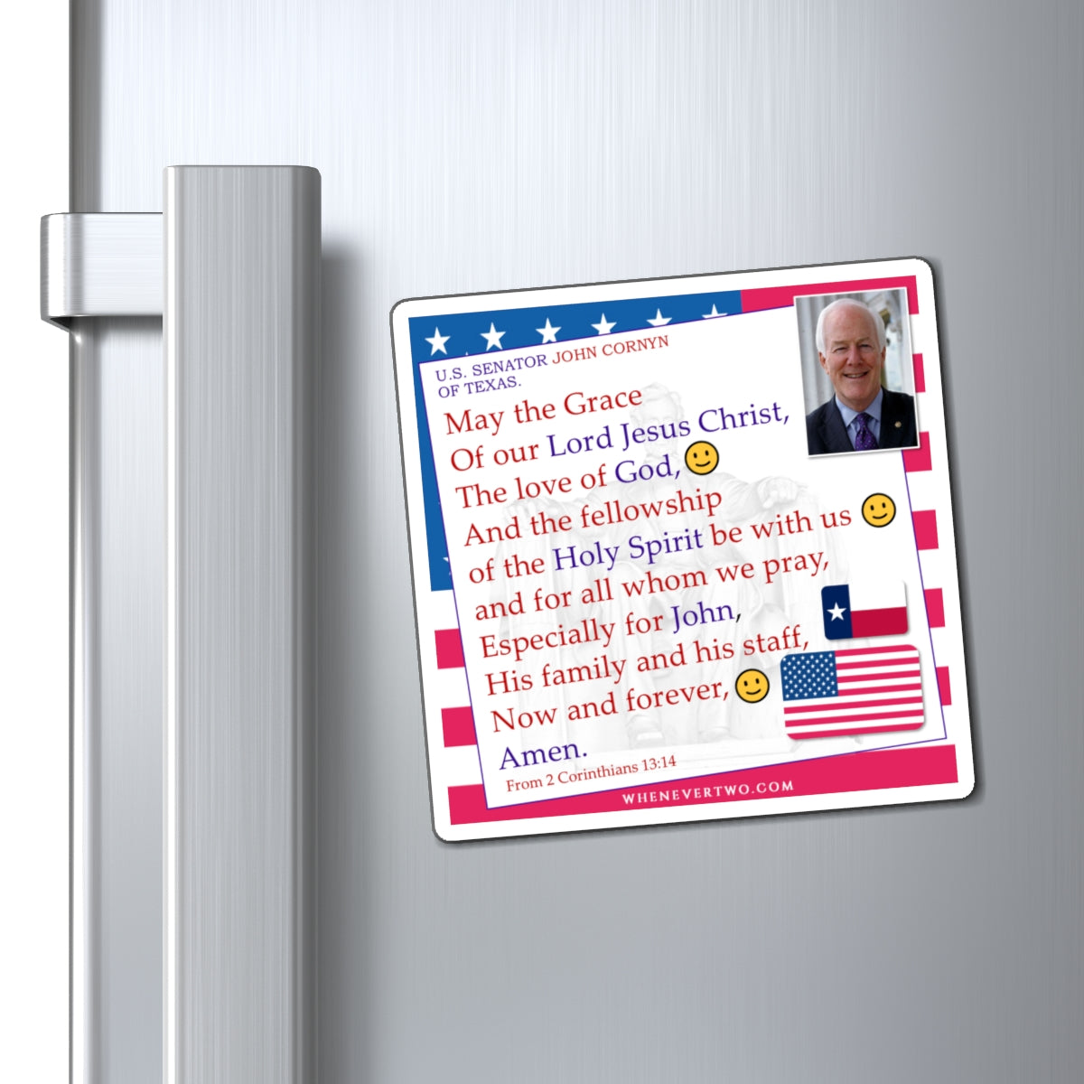 John Cornyn - Legislative Senator Texas - The Benediction Blessing Magnet - 4'' - [221]
