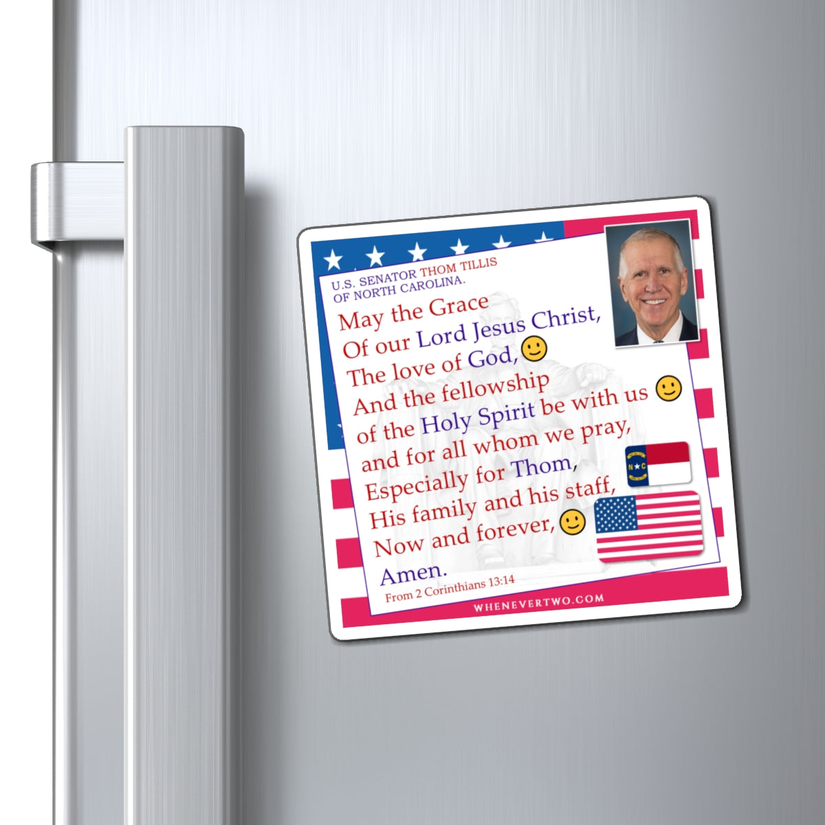 Thom Tillis - Legislative Senator North Carolina - The Benediction Blessing Magnet - 4'' - [261]