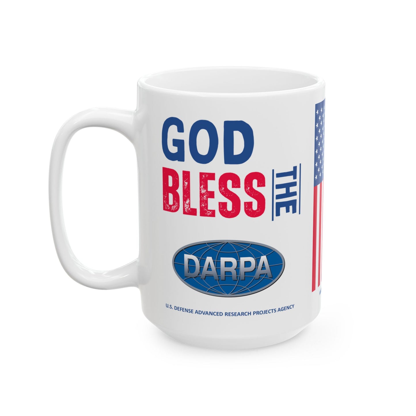 U.S. Defense Advanced Research Projects Agency - Major Agencies - God Bless - Mug - 15 oz