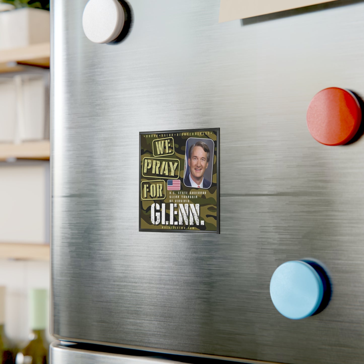 Glenn Youngkin - State Executive Governor Virginia - The Man Cave Magnet - 3'' - [298]