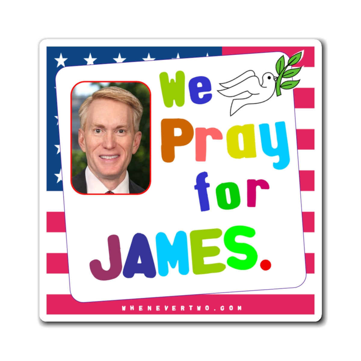 James Lankford - Legislative Senator Oklahoma - Noah's Rainbow Magnet - 3'' - [240]