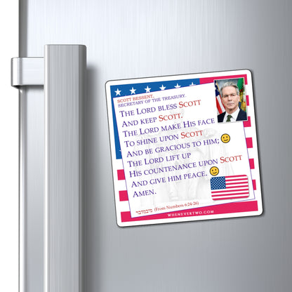 Scott Bessent - Executive Cabinet Secretary of the Treasury - The Aaronic Blessing Magnet - 4'' - [117]