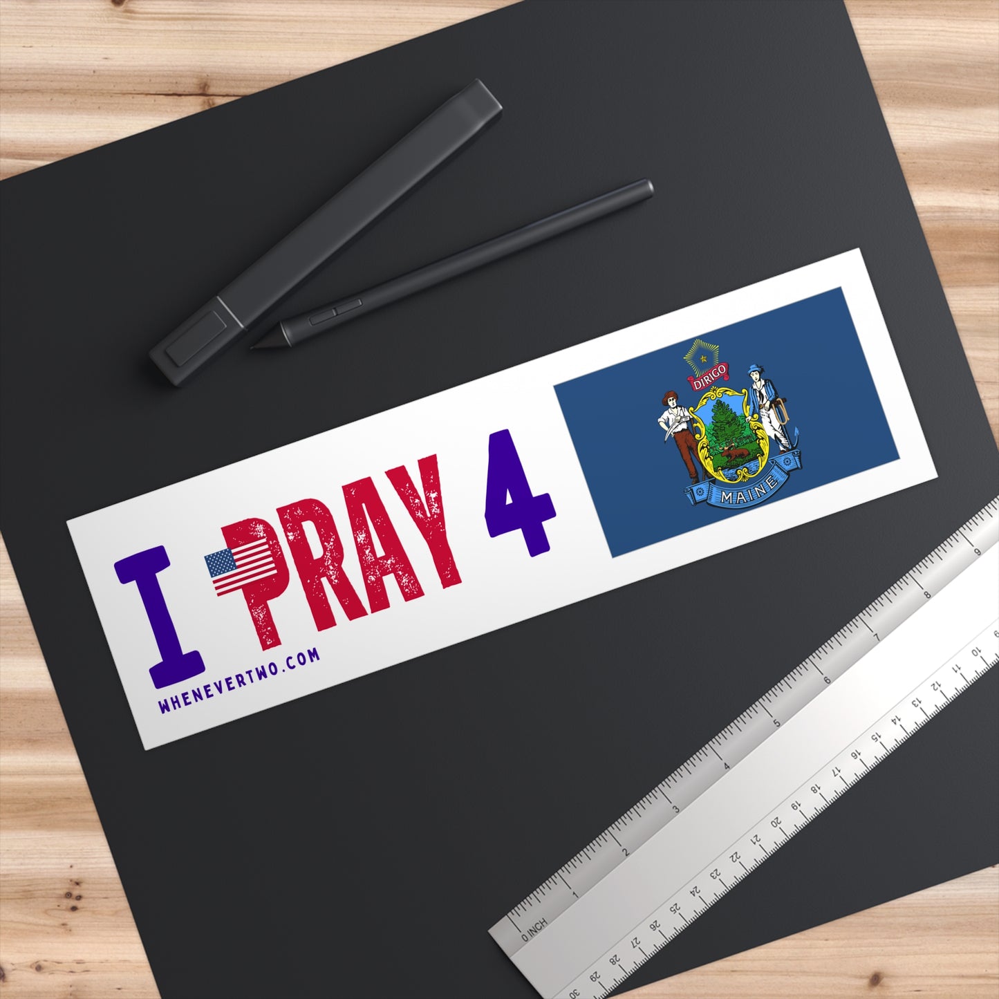 Maine - I Pray - Bumper Sticker - Regular