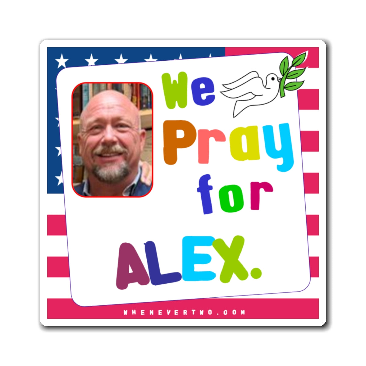 Alex Jones - We The People - Noah's Rainbow Magnet - 3'' - [325]