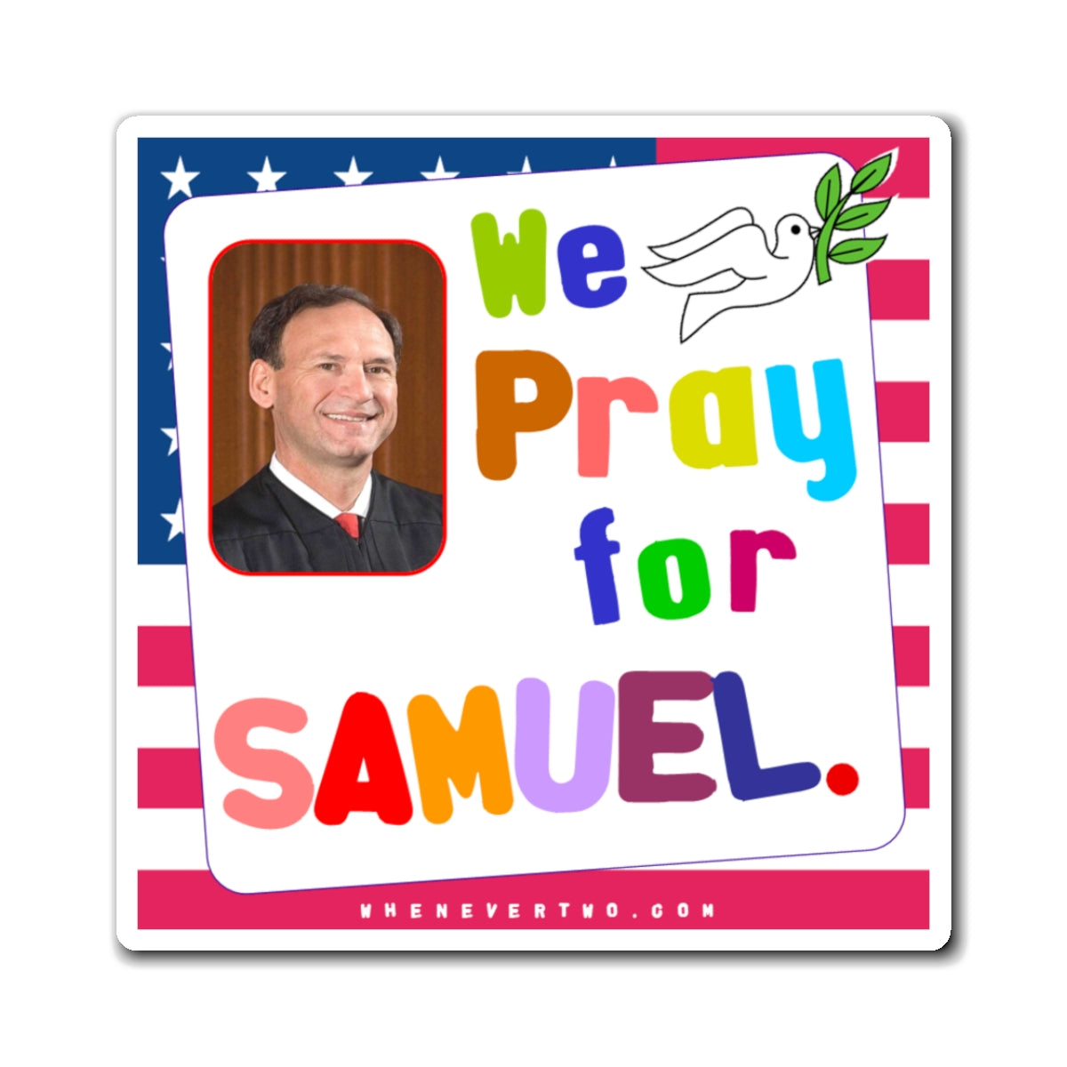 Samuel A. Alito, Jr. - Judiciary Supreme Court Associate Justice - Noah's Rainbow Magnet - 3'' - [138]