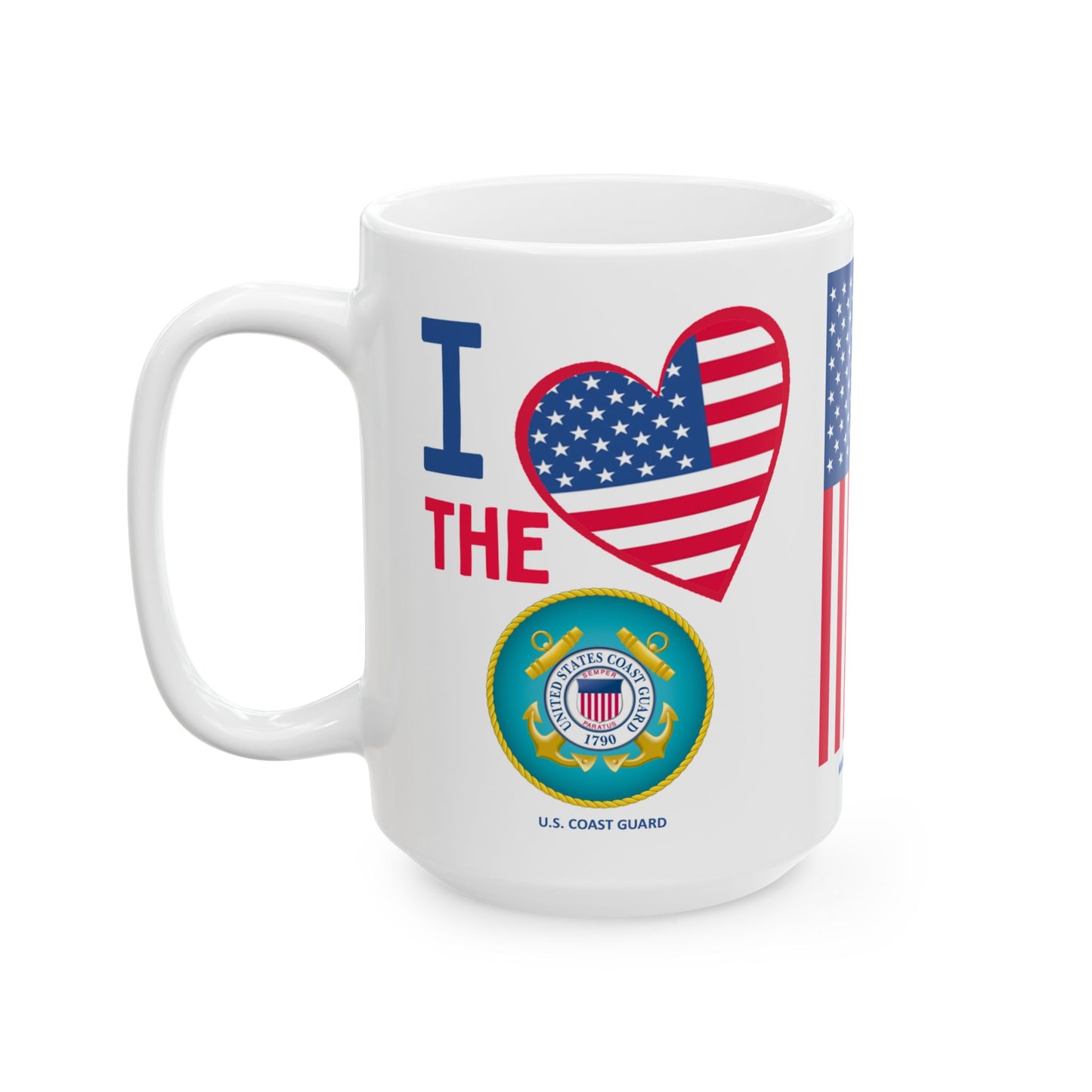 U.S. Coast Guard - Major Agencies - I Love - Mug - 15 oz