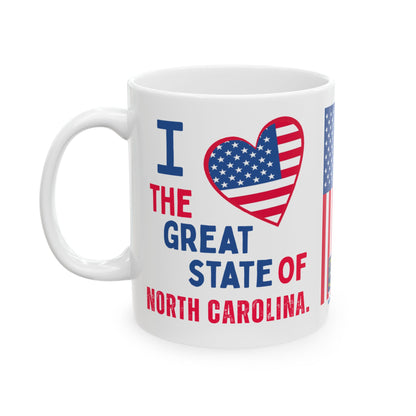 North Carolina - I Love -  Mug - 11 oz