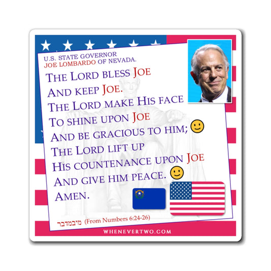 Joe Lombardo - State Executive Governor Nevada - The Aaronic Blessing Magnet - 4'' - [287]