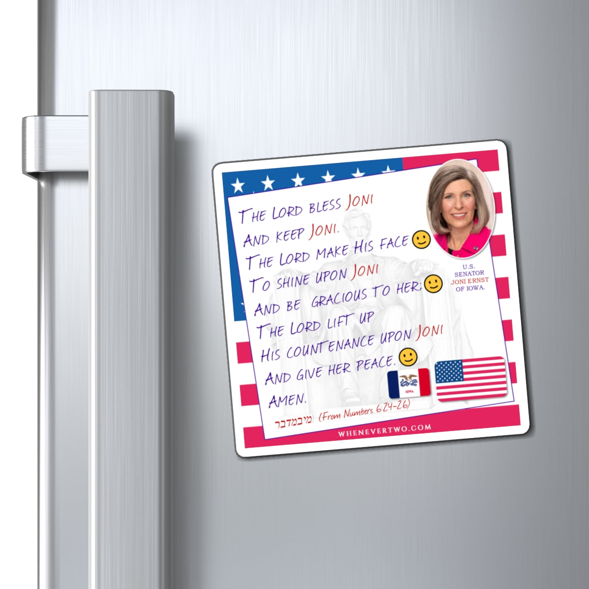 Joni Ernst - Legislative Senator Iowa - The Aaronic Blessing Magnet - 4'' - [228]