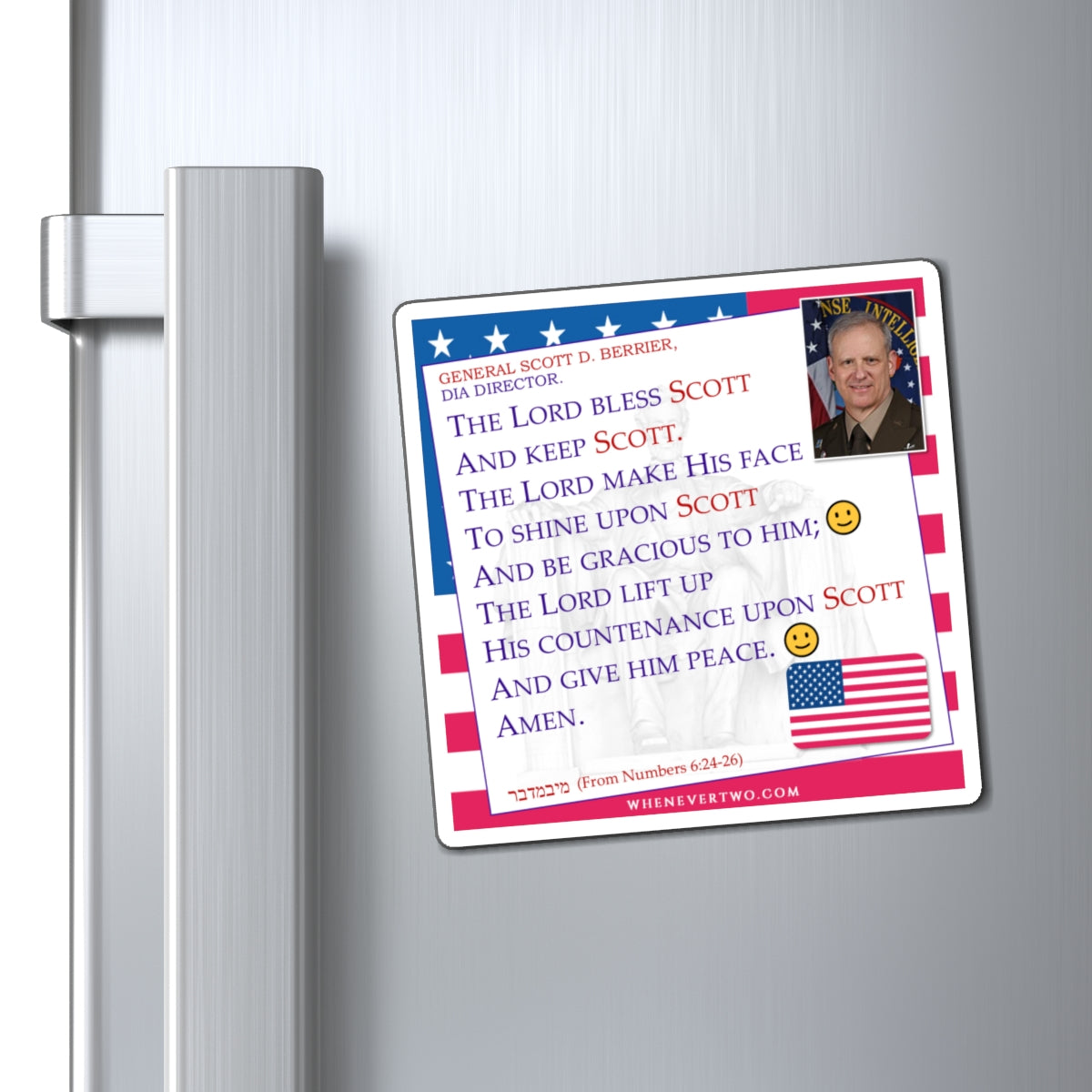 General Scott D. Berrier - Executive Cabinet DIA Director - The Aaronic Blessing Magnet - 4'' - [112]