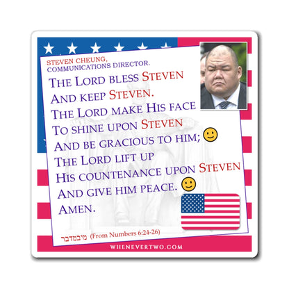 Steven Cheung - Executive White House Communications Director - The Aaronic Blessing Magnet - 4'' - [272]