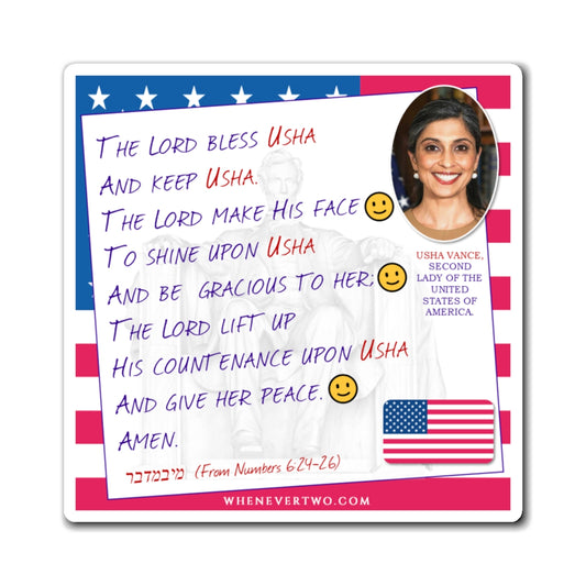 Usha Vance - Executive White House Second Lady - The Aaronic Blessing Magnet - 4'' - [211]