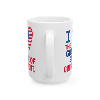 Connecticut - I Love -  Mug - 15 oz