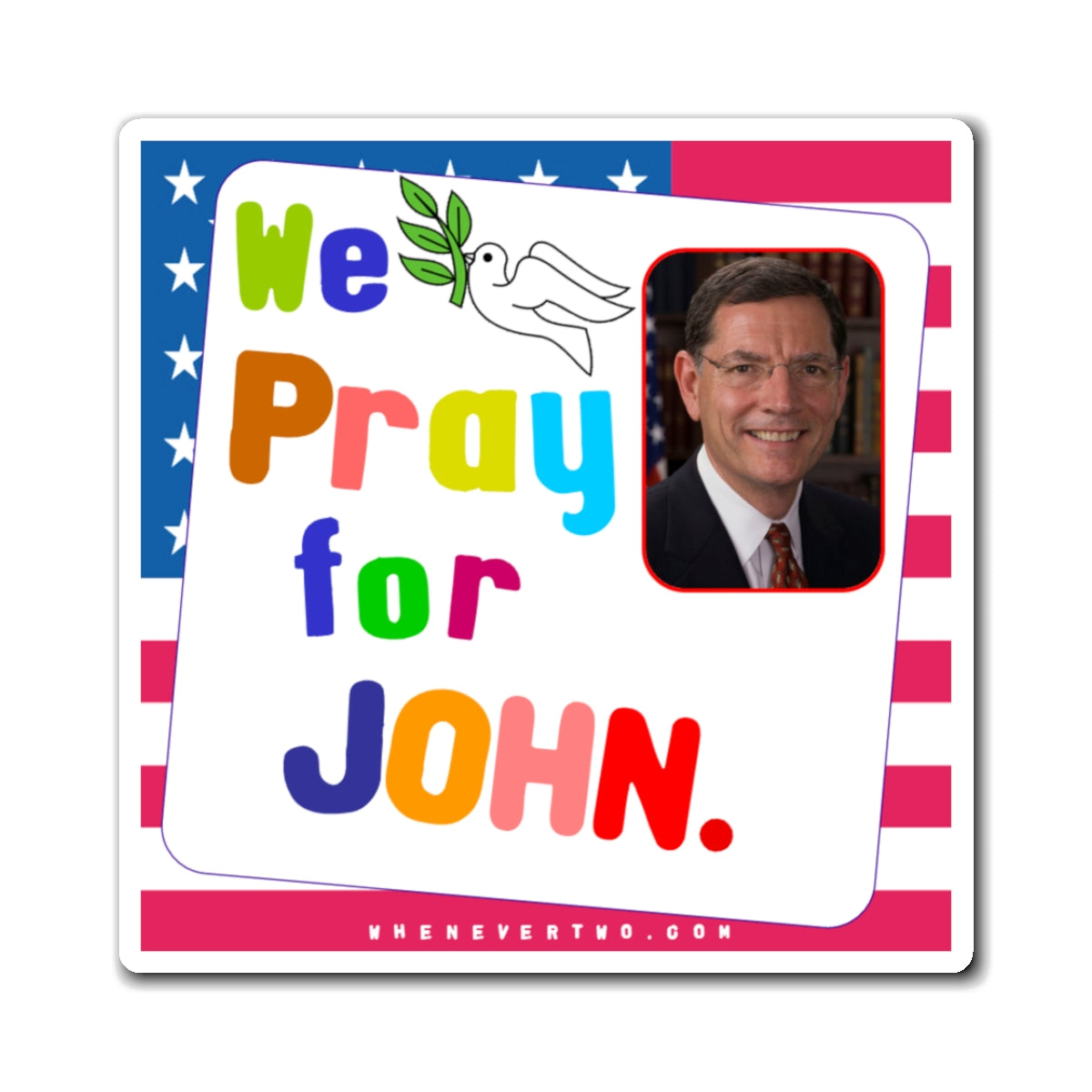 John Barrasso - Legislative Senator Wyoming - Noah's Rainbow Magnet - 3'' - [213]