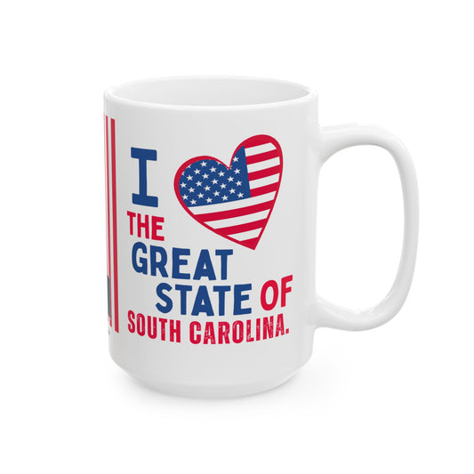 South Carolina - I Love -  Mug - 15 oz