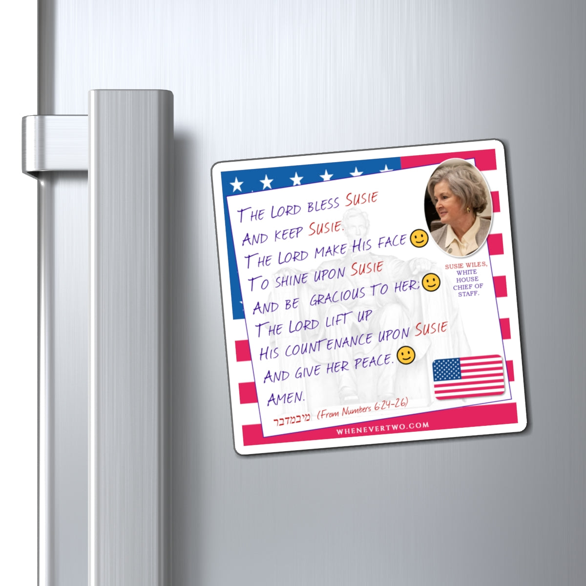 Susie Wiles - Executive Cabinet White House Chief of Staff - The Aaronic Blessing Magnet - 4'' - [135]