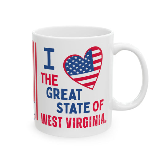 West Virginia - I Love -  Mug - 11 oz