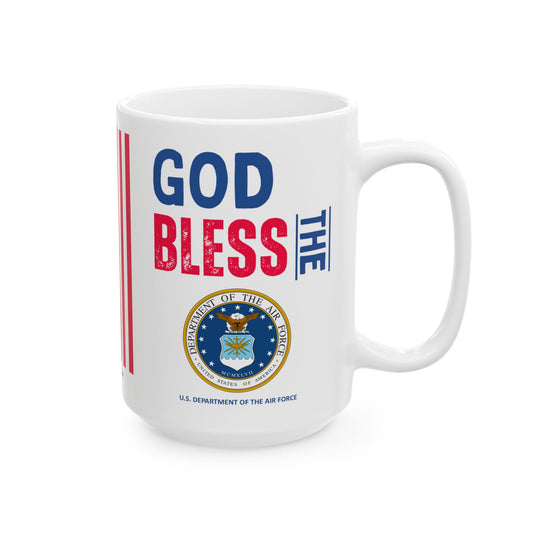 U.S. Department of the Air Force - Major Agencies - God Bless - Mug - 15 oz