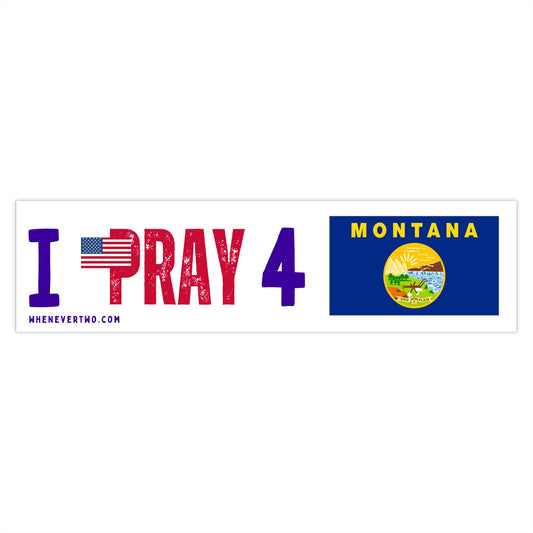 Montana - I Pray - Bumper Sticker - Large
