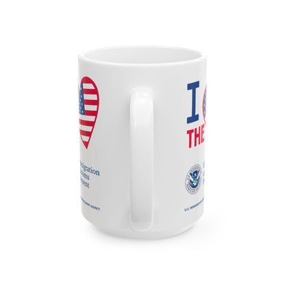 U.S. Immigration and Customs Enforcement Agency - Major Agencies - I Love - Mug - 15 oz
