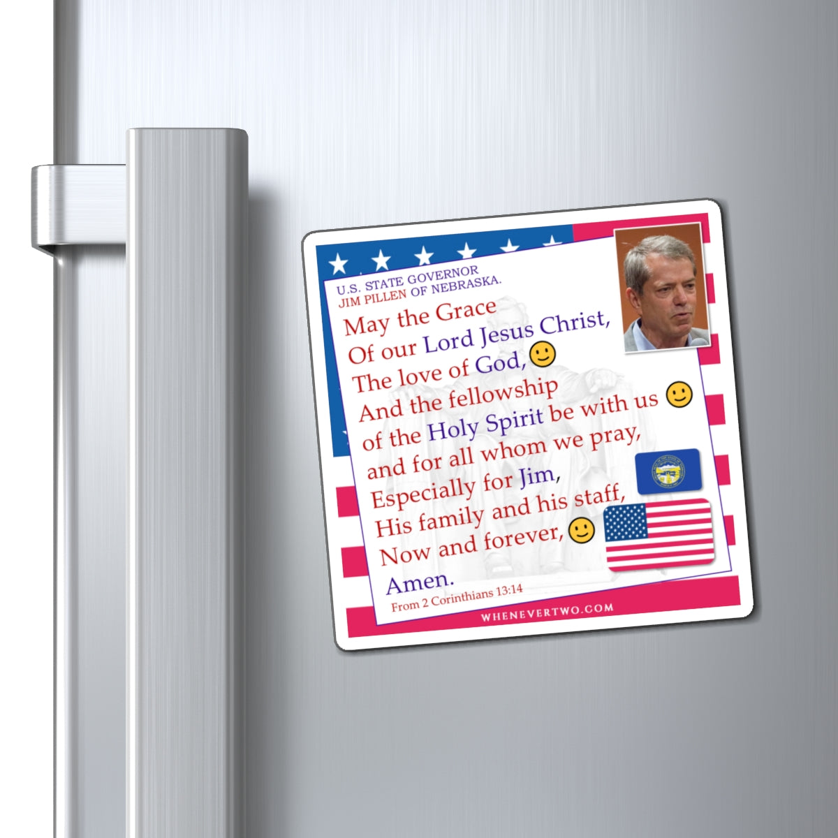Jim Pillen - State Executive Governor Nebraska - The Benediction Blessing Magnet - 4'' - [286]