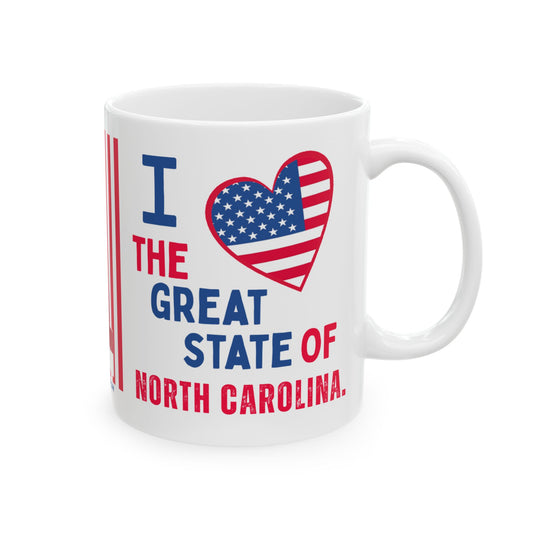 North Carolina - I Love -  Mug - 11 oz
