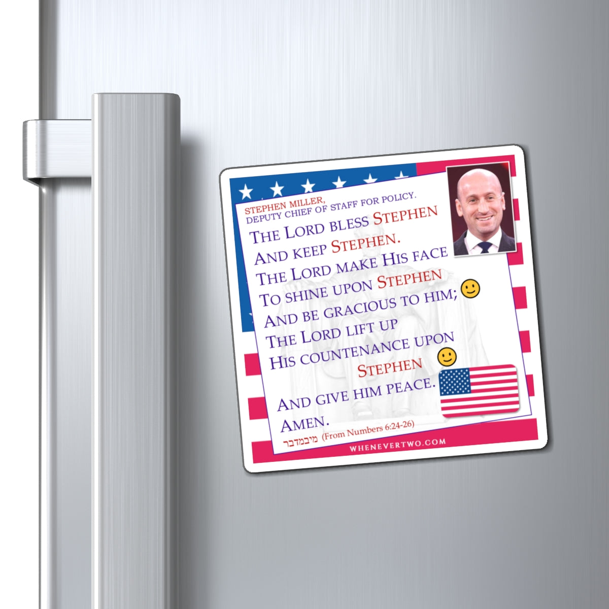 Stephen Miller - Executive White House Deputy Chief of Staff For Policy - The Aaronic Blessing Magnet - 4'' - [269]