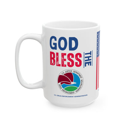 U.S. Drug Enforcement Administration - Major Agencies - God Bless - Mug - 15 oz