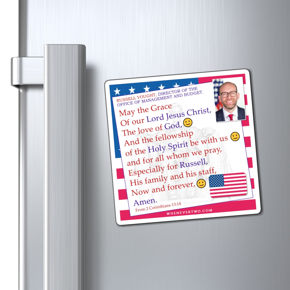 Russell Vought - Executive Cabinet Director of the Office of Management and Budget - The Benediction Blessing Magnet - 4'' - [130]