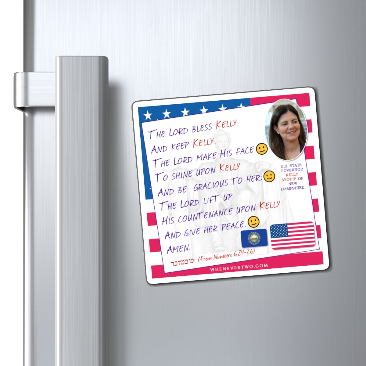 Kelly Ayotte - State Executive Governor New Hampshire - The Aaronic Blessing Magnet - 4'' - [288]