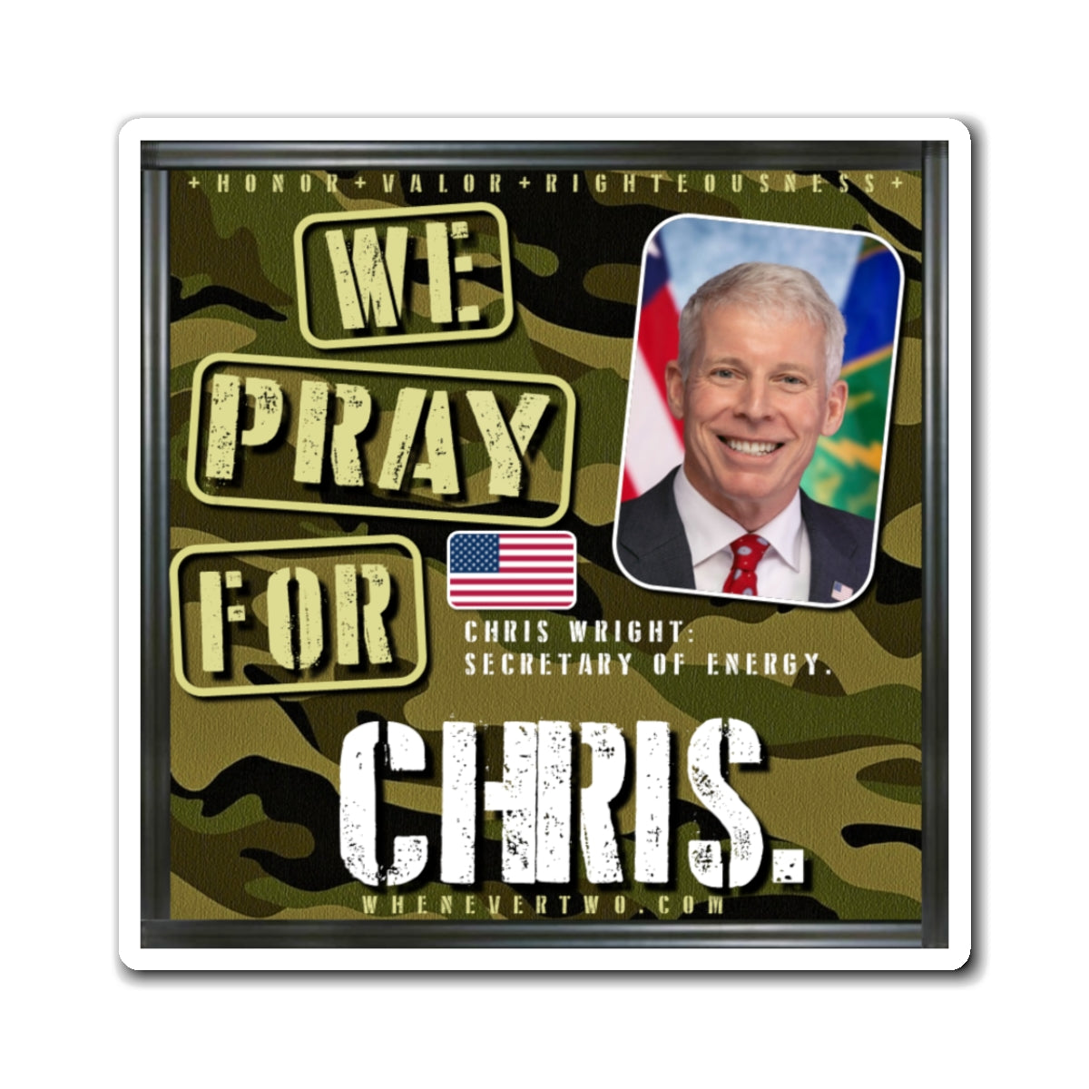 Chris Wright - Executive Cabinet Secretary of Energy - The Man Cave Magnet - 3'' - [125]