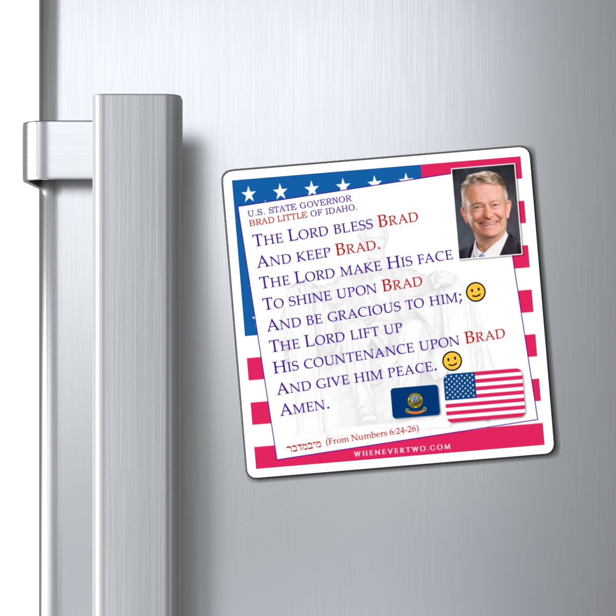 Brad Little - State Executive Governor Idaho - The Aaronic Blessing Magnet - 4'' - [279]