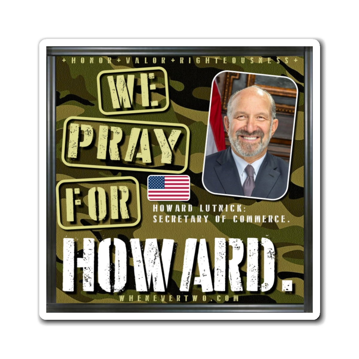 Howard Lutnick - Executive Cabinet Secretary of Commerce - The Man Cave Magnet - 3'' - [121]
