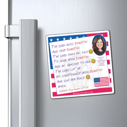 Dorothy Shea - Executive Cabinet Ambassador to the United Nations - The Aaronic Blessing Magnet - 4'' - [133]