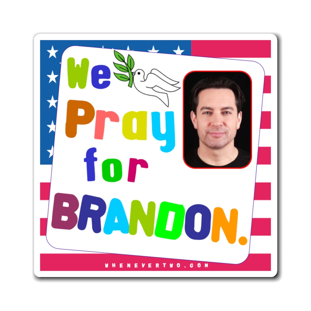 Brandon Straka - We The People - Noah's Rainbow Magnet - 3'' - [326]