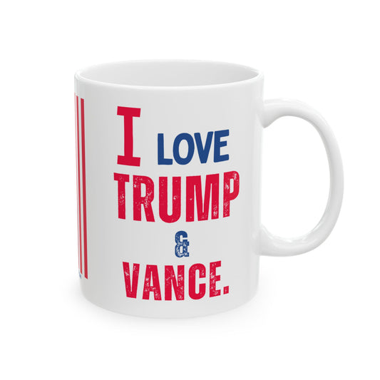 Donald John Trump. - JD Vance - I Love - Mug - 11oz - [209]