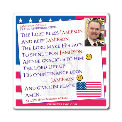 Jamieson Greer - Executive Cabinet Trade Representative - The Aaronic Blessing Magnet - 4'' - [132]