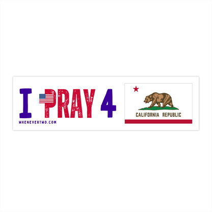 California - I Pray - Bumper Sticker - Regular