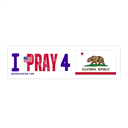 California - I Pray - Bumper Sticker - Regular