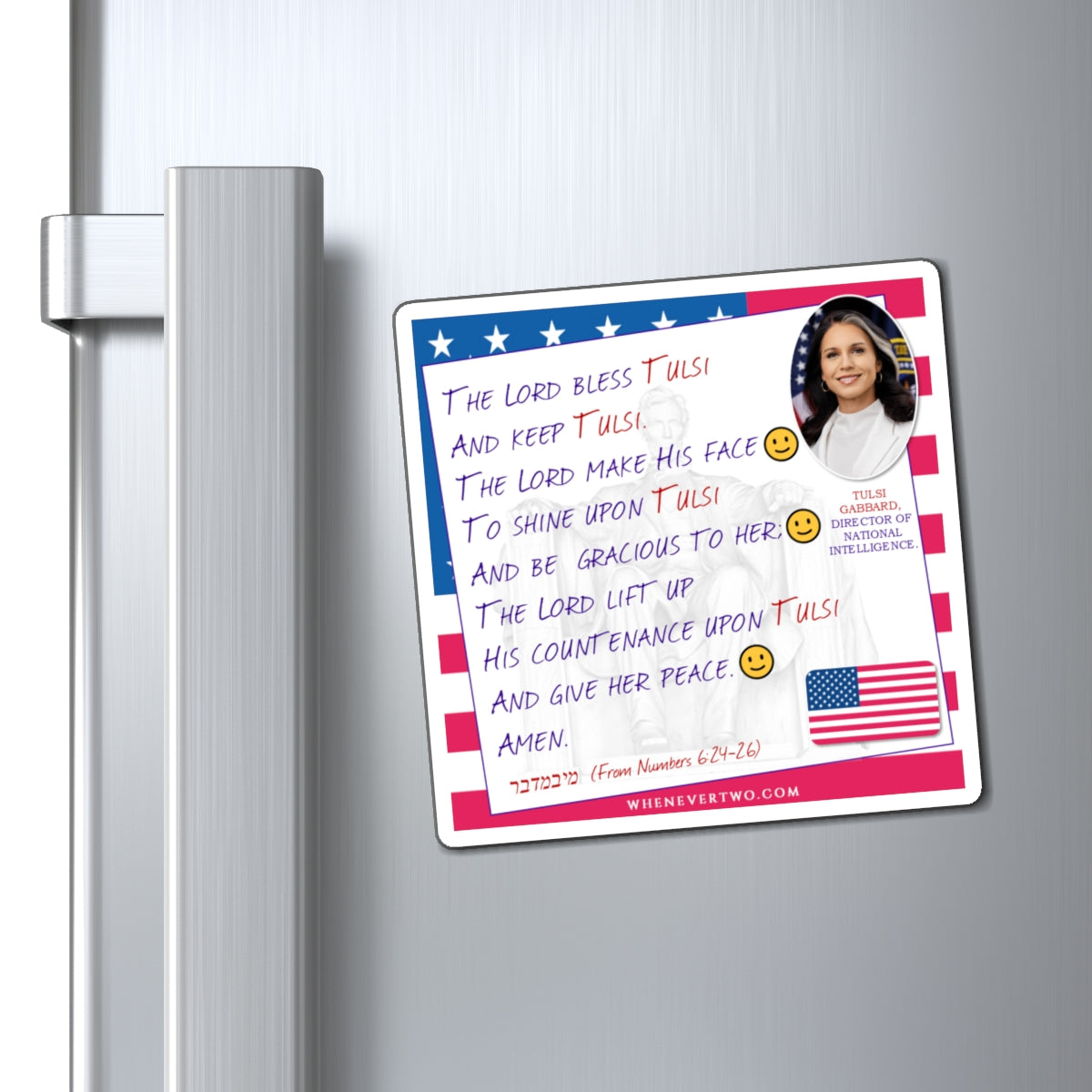 Tulsi Gabbard - Executive Cabinet Director of National Intelligence - The Aaronic Blessing Magnet - 4'' - [131]